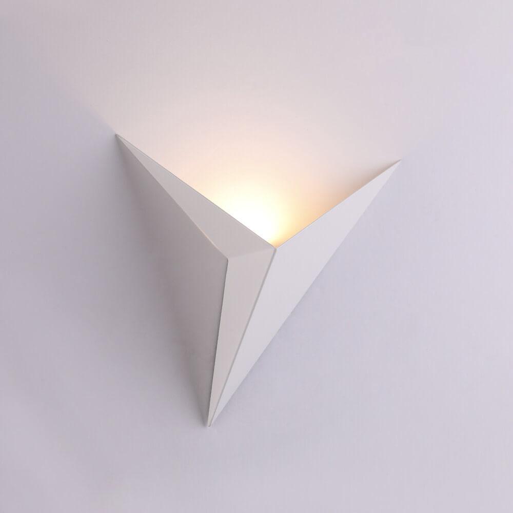 Modern Metal Shaped Triangle 1-Light LED Wall Sconce Lamps