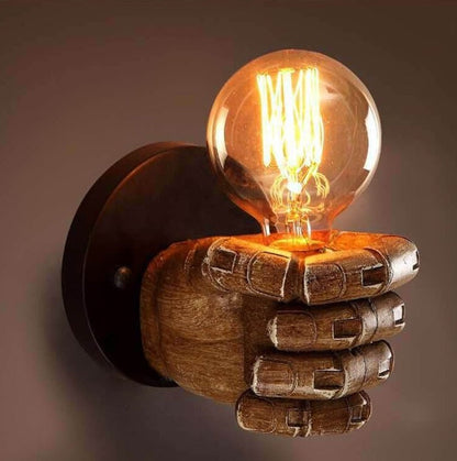 Resin 1-Light Fist Shaped Sconce Lamp