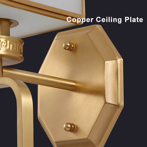 مصباح حائطي حديث مكعب الشكل مزود بإضاءة واحدة وعناصر صينية