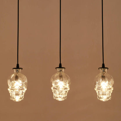 Skull Glass 3-Light Chandeliers