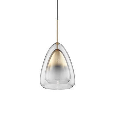 Modern Minimalist Glass Triangle Shape 1-Light Pendant Light