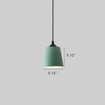 Nordic Macaron Cylinder Dome Metal 1-Light Pendant Light