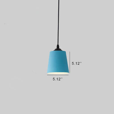 Nordic Macaron Cylinder Dome Metal 1-Light Pendant Light