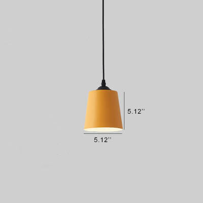 Nordic Macaron Cylinder Dome Metal 1-Light Pendant Light