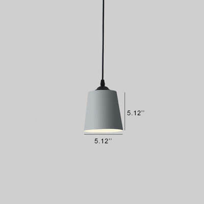 Nordic Macaron Cylinder Dome Metal 1-Light Pendant Light