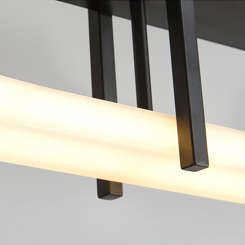 Chinese Retro Minimalist Wrought Iron Acrylic LED Island Light Pendant Light