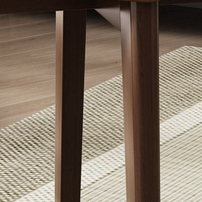 Modern Minimalist Square Upholstered Wood Technology Cloth Faux Leather Dining Chair Backless For Dining Room