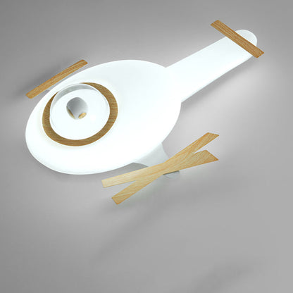 Modern Minimalist Kids Airplane Iron PE LED Flush Mount Ceiling Light For Bedroom