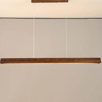 Modern Minimalist Wood Straight Line Design Silicone LED Island Light Pendant Light For Living Room