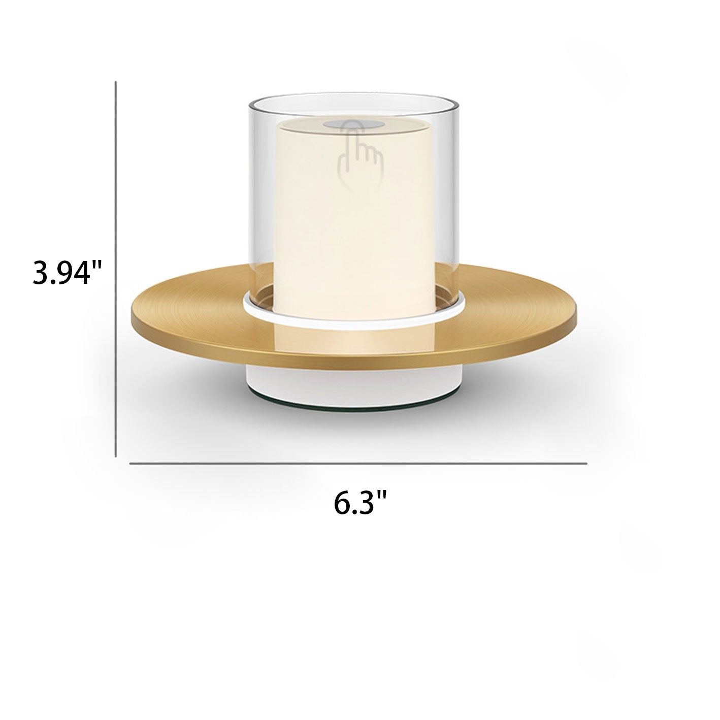 Modern Light Luxury Cylindrical LED Candlestick Night Light Table Lamp