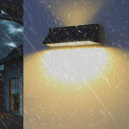 Outdoor Solar Waterproof Rectangular Slant LED Patio Wall Sconce Lamp