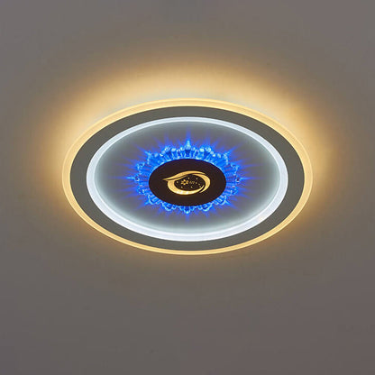 مصباح LED دائري بسيط من الأكريليك للتركيب على السطح 