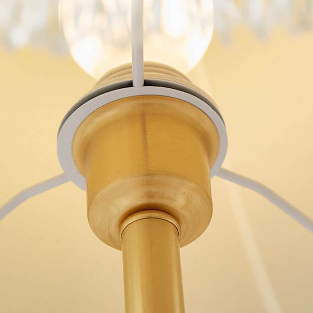 Modern Light Luxury Fabric Fringed Horn 1-Light Table Lamp