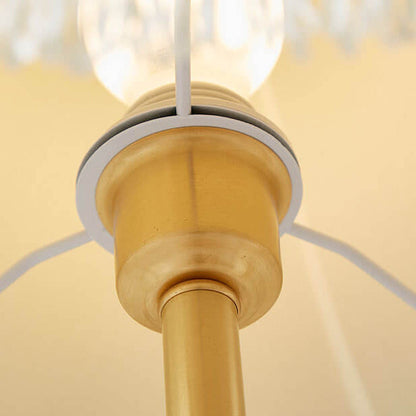 Modern Light Luxury Fabric Fringed Horn 1-Light Table Lamp