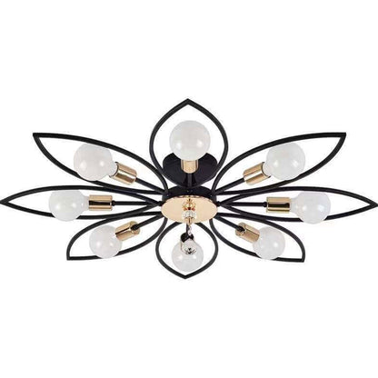 Nordic Light Luxury Wrought Iron Crystal 6/8-Light Flush Mount Ceiling Light