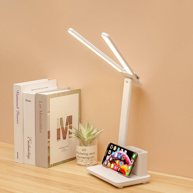 Eye Protection Creative Double Head Multi-angle Adjustable LED Table Lamp