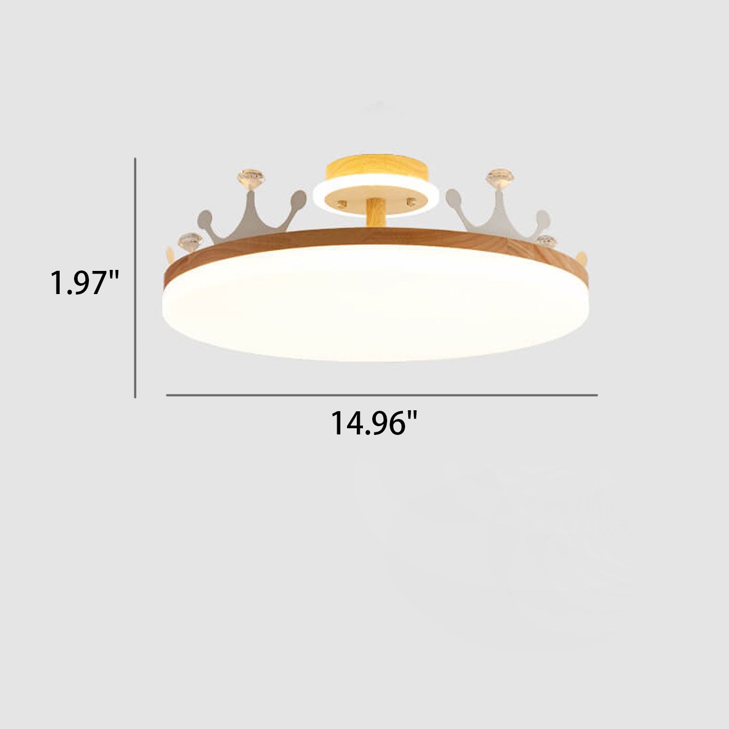 Nordic Log Crown LED Flush Mount Ceiling Light