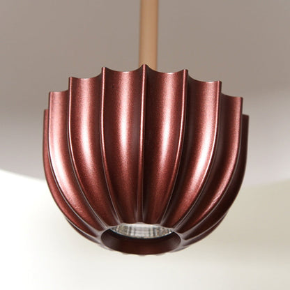 Contemporary Scandinavian Semi-circular Aluminum LED Pendant Light For Living Room