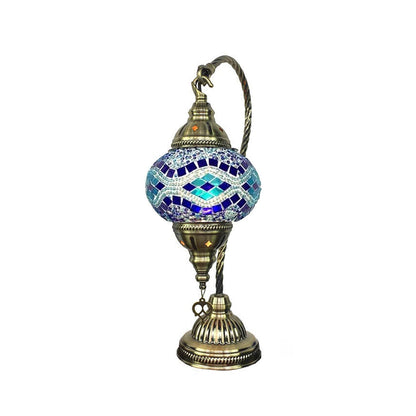 Vintage Stained Glass Turkish Style LED Table Lamp