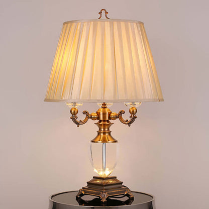 European Light Luxury Zinc Alloy Crystal 1-Light Table Lamp