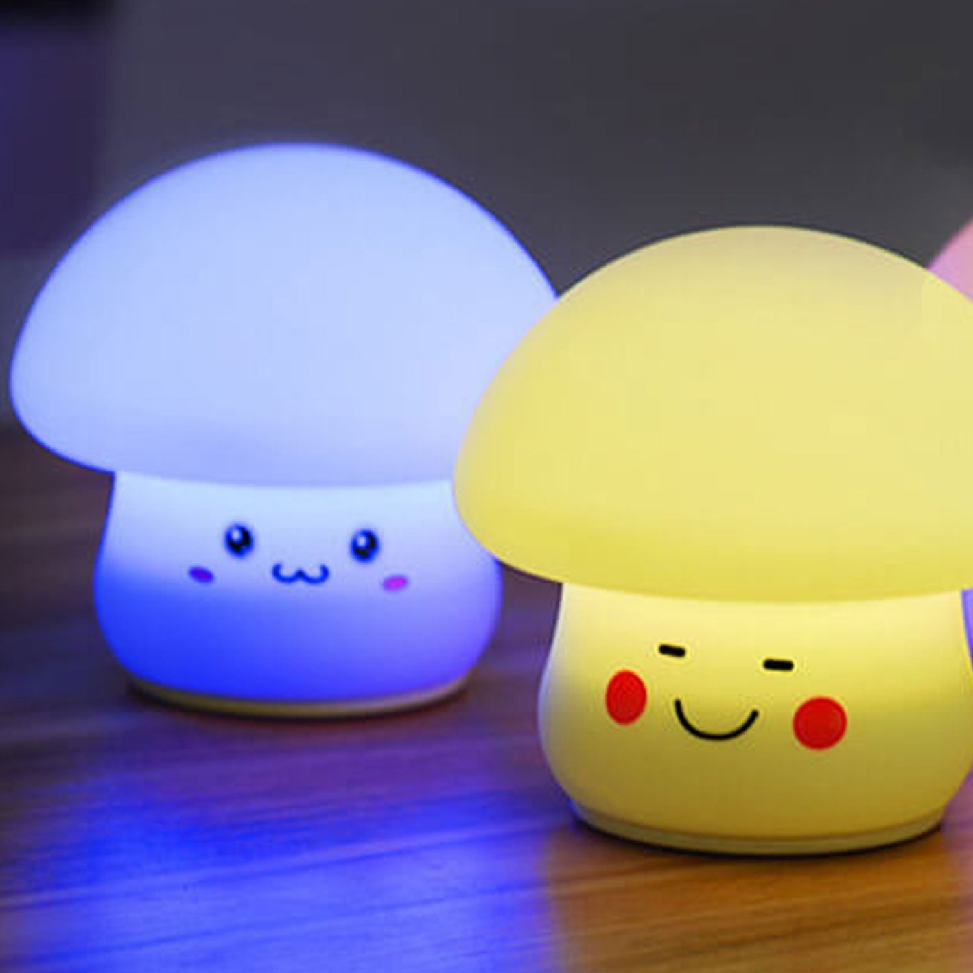 Creative Cartoon Mushroom Silicone Night Light LED Table Lamp