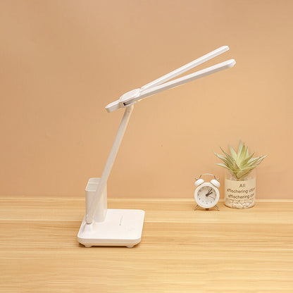 Eye Protection Creative Double Head Multi-angle Adjustable LED Table Lamp