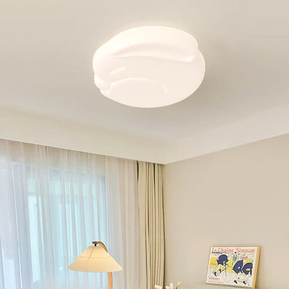 Modern Minimalist Moon Rabbit Design PE Iron LED Flush Mount Ceiling Light
