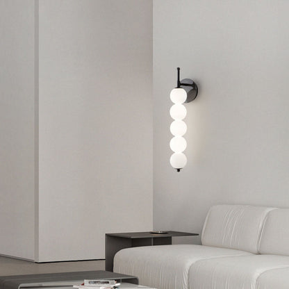 مصباح حائط LED فاخر من Nordic Light مصنوع من زجاج اللؤلؤ 