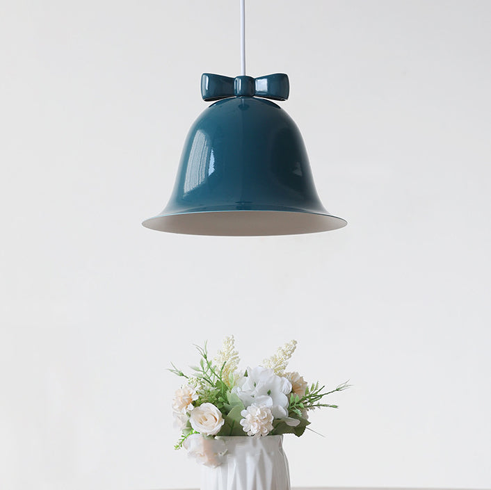 Nordic Minimalist Bells Bow Tie Iron 1-Light Pendant Light