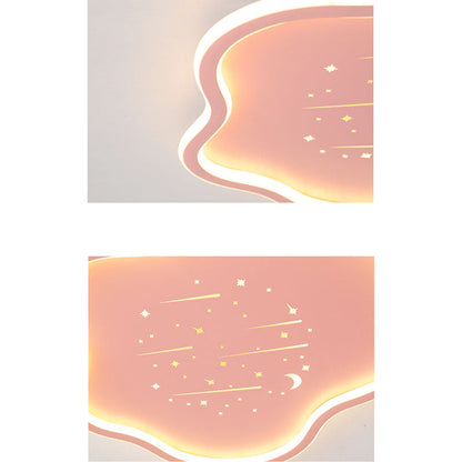 Contemporary Creative Kids Cloudy Iron Silicone LED Flush Mount Ceiling Light For Bedroom