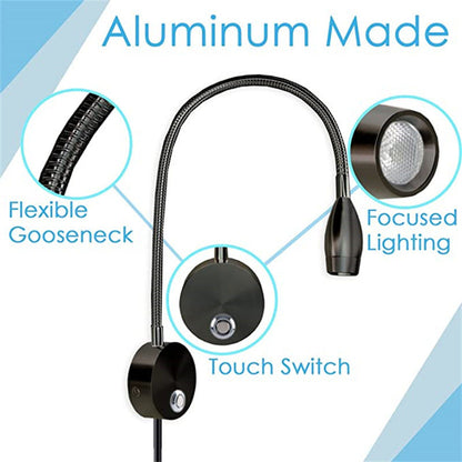 مصباح حائطي حديث مزود بمنفذ USB LED 