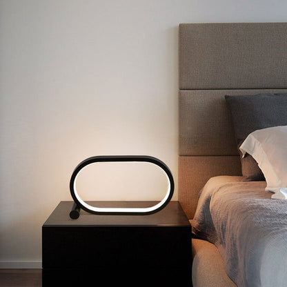 Creative Simple Oval USB LED Night Light Table Lamp