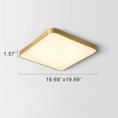 Simple Square 1-Light LED 3 Color Changeable Flush Mount Lighting