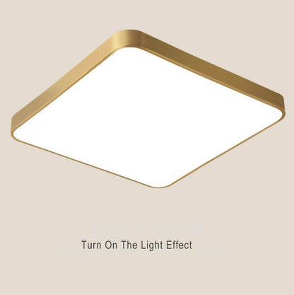 Simple Square 1-Light LED 3 Color Changeable Flush Mount Lighting