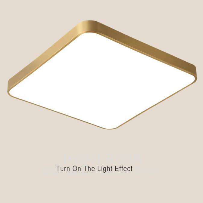 Simple Square 1-Light LED 3 Color Changeable Flush Mount Lighting