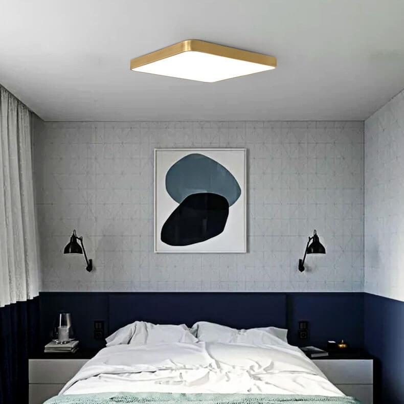 Simple Square 1-Light LED 3 Color Changeable Flush Mount Lighting