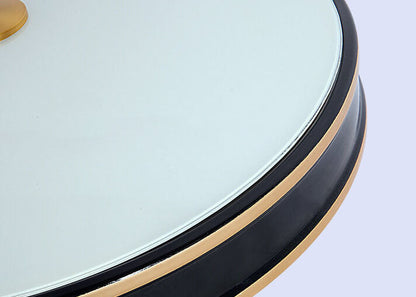Retro Round Circle Iron  1-Light LED Flush Mount Ceiling Light