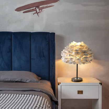 Modern Goose Feathers 1-Light Table Lamps 4 Design