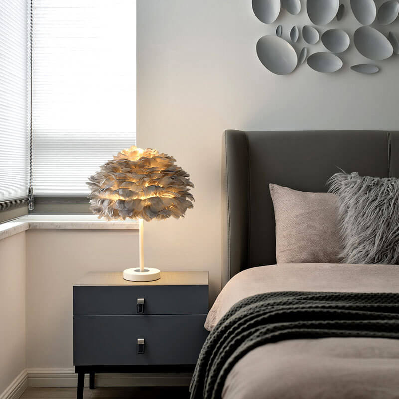 Modern Goose Feathers 1-Light Table Lamps 4 Design