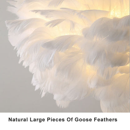 Modern Goose Feathers 1-Light Table Lamps 4 Design