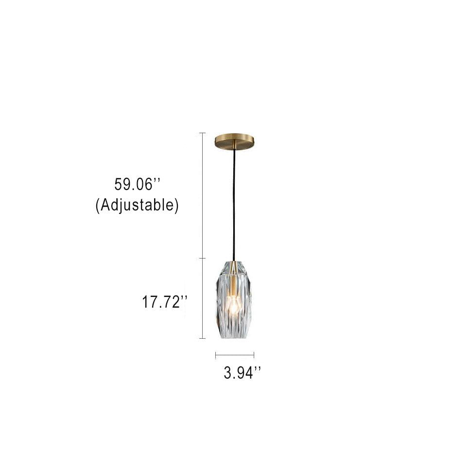 Modern Crystal 1-Light Geometry Pendant Light
