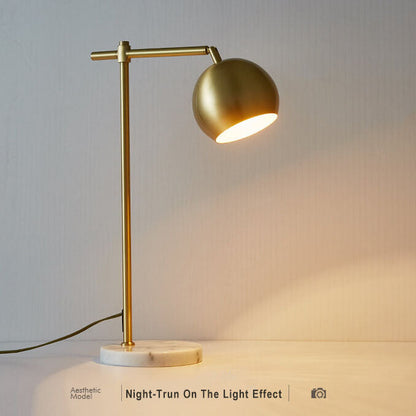 Simple All-copper 1-Light Marble Base Table Lamps