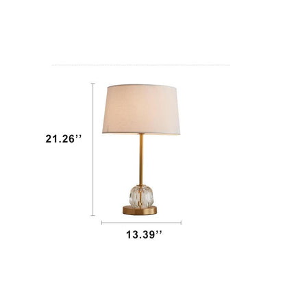 Modern Fabric 1-Light Crystal Ball Base Table Lamps