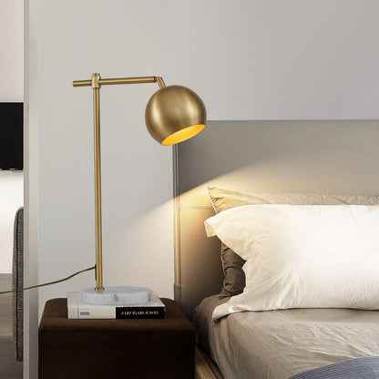 Simple All-copper 1-Light Marble Base Table Lamps