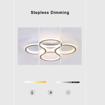 Simple Circle 1-Light LED 3 Color Changeable Flush Mount Lighting