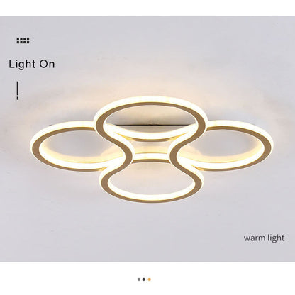 Simple Circle 1-Light LED 3 Color Changeable Flush Mount Lighting