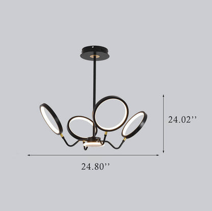Simple Circle 5-Light LED Chandeliers
