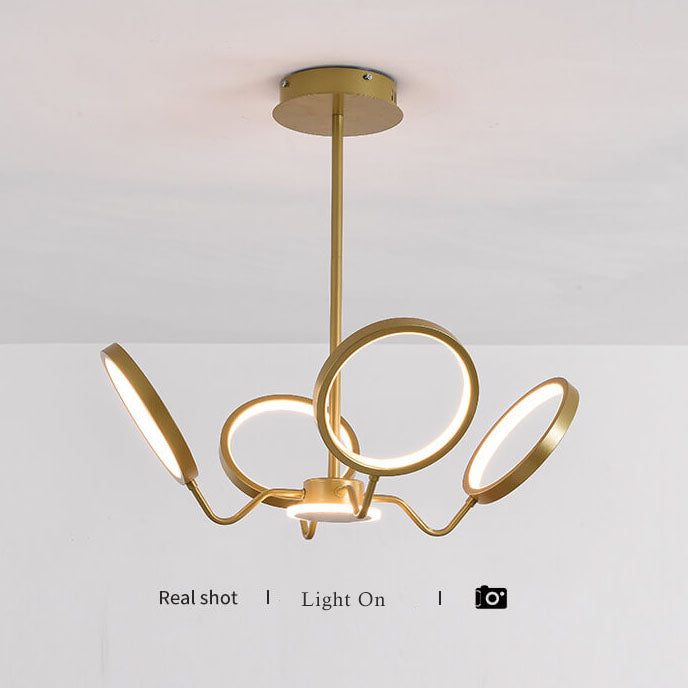 Simple Circle 5-Light LED Chandeliers