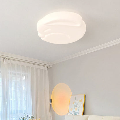 Modern Minimalist Moon Rabbit Design PE Iron LED Flush Mount Ceiling Light