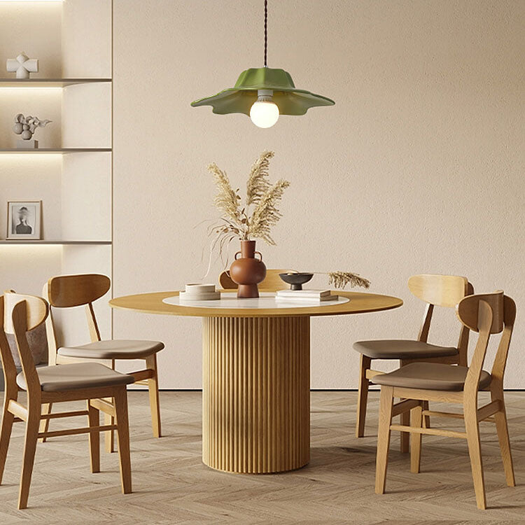 Nordic Vintage Resin Umbrella Shape Geometry 1-Light Pendant Light